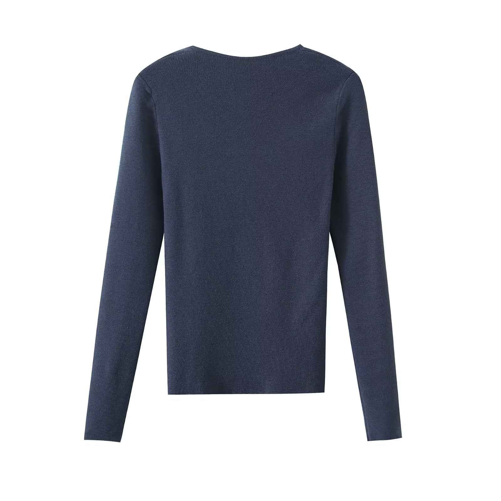 Autumn Light Mature Woman Sexy off Shoulder Knitwear Bottoming Shirt