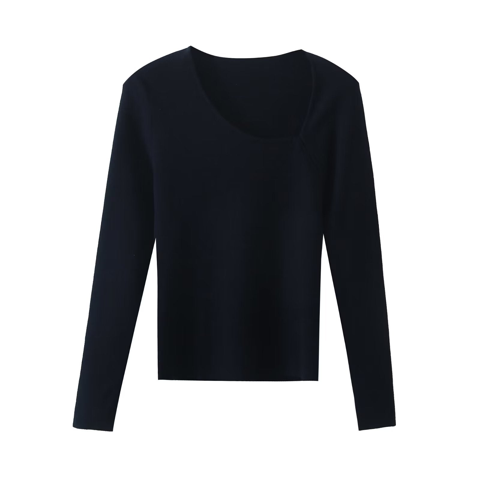 Autumn Light Mature Woman Sexy off Shoulder Knitwear Bottoming Shirt - ALZO