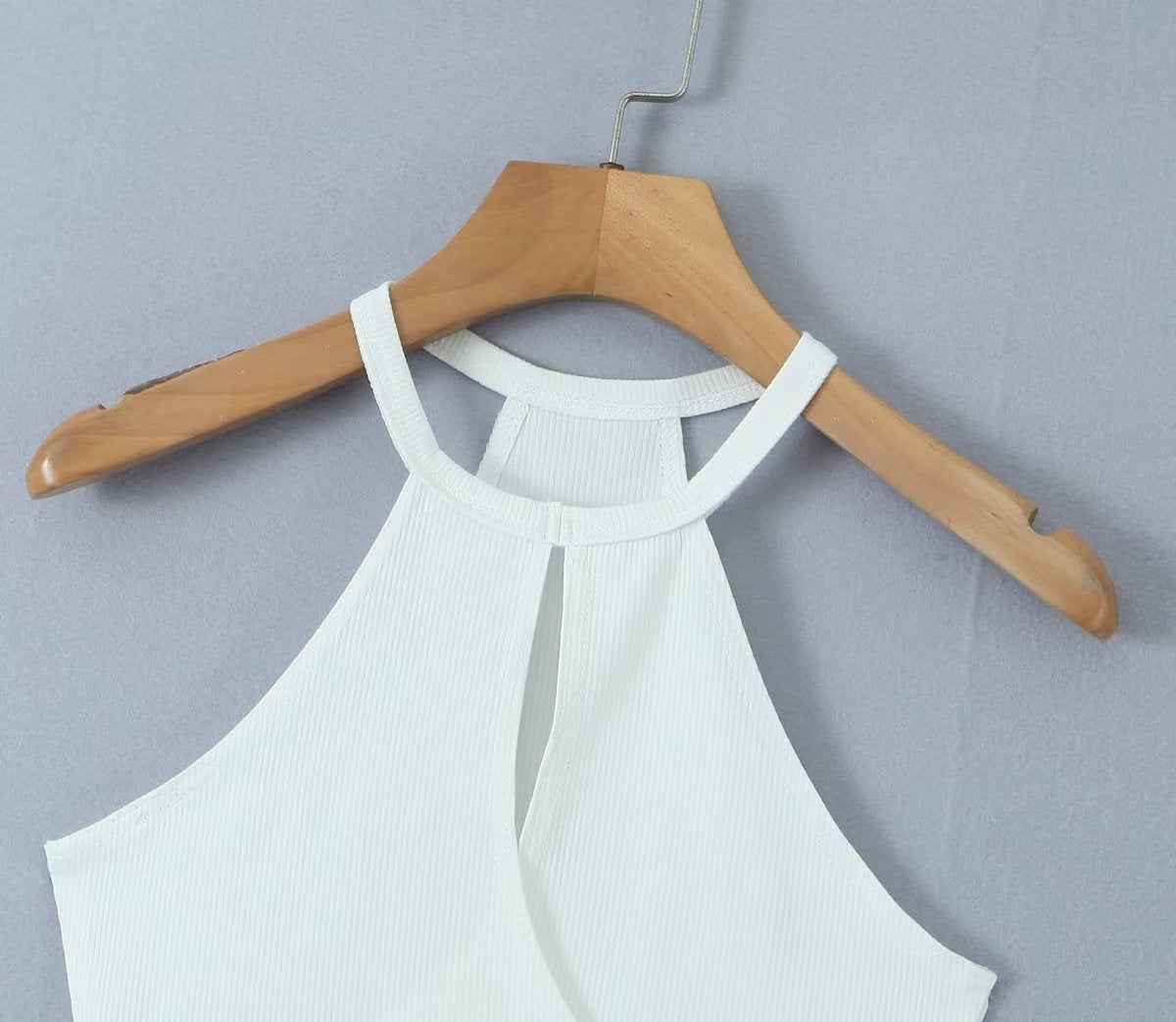 Summer Women Clothing Knitted Sexy V neck Lace up Solid Color Spaghetti Strap Camisole Top