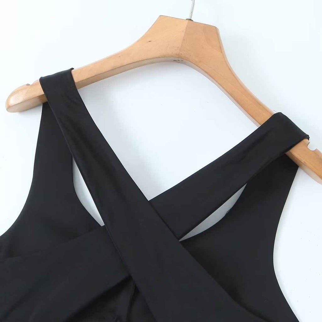 Fall Women Clothing Sexy Sexy Bandeau Camisole High Waist Straight Loose Wide Leg Pants Suit