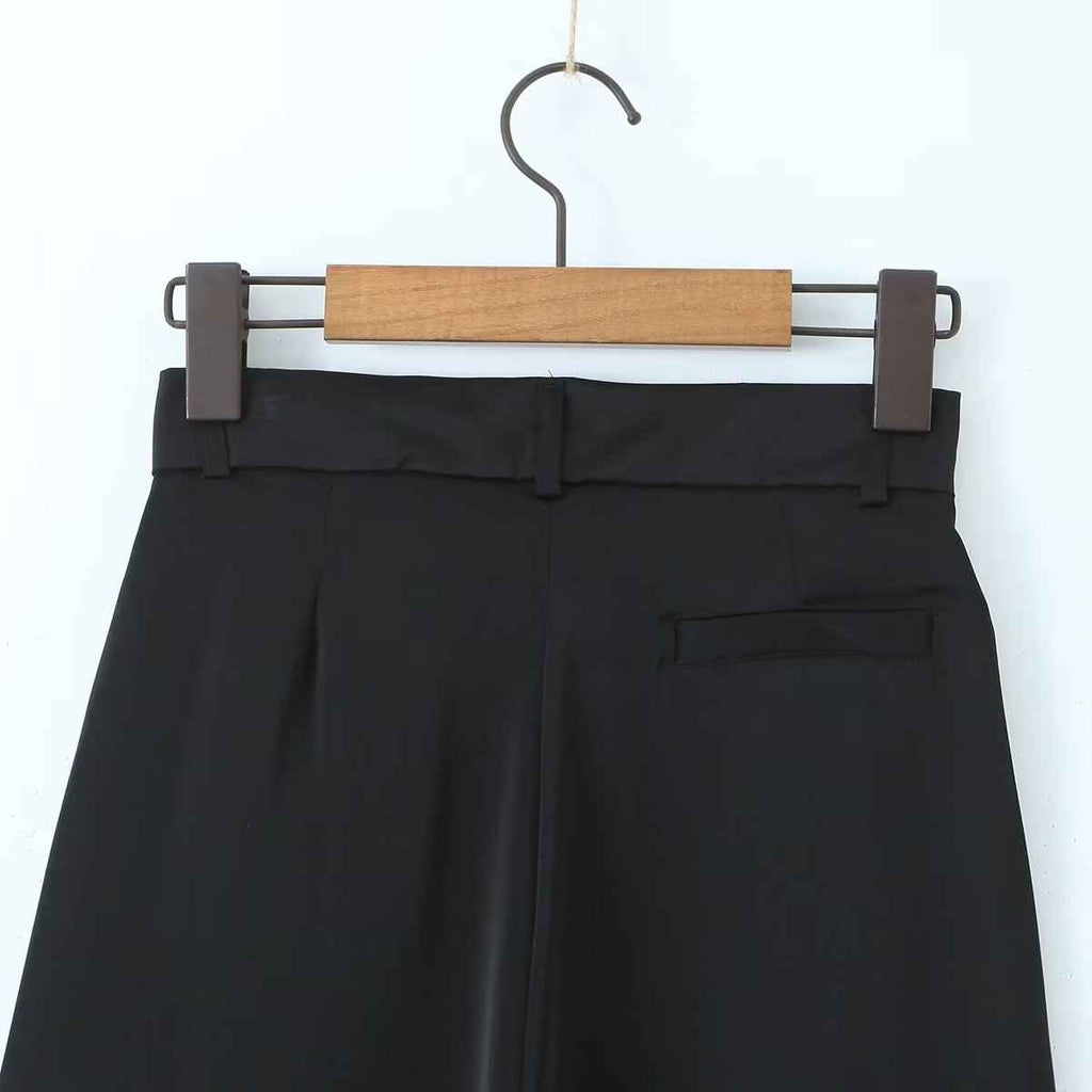 Fall Women Clothing Sexy Sexy Bandeau Camisole High Waist Straight Loose Wide Leg Pants Suit