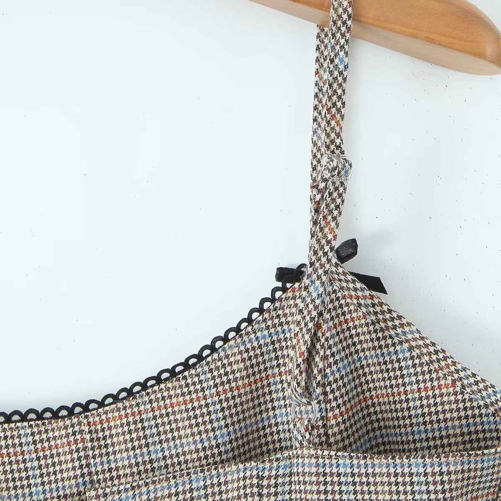 Autumn Casual Lace up Girdle Bow Suspenders Small Top