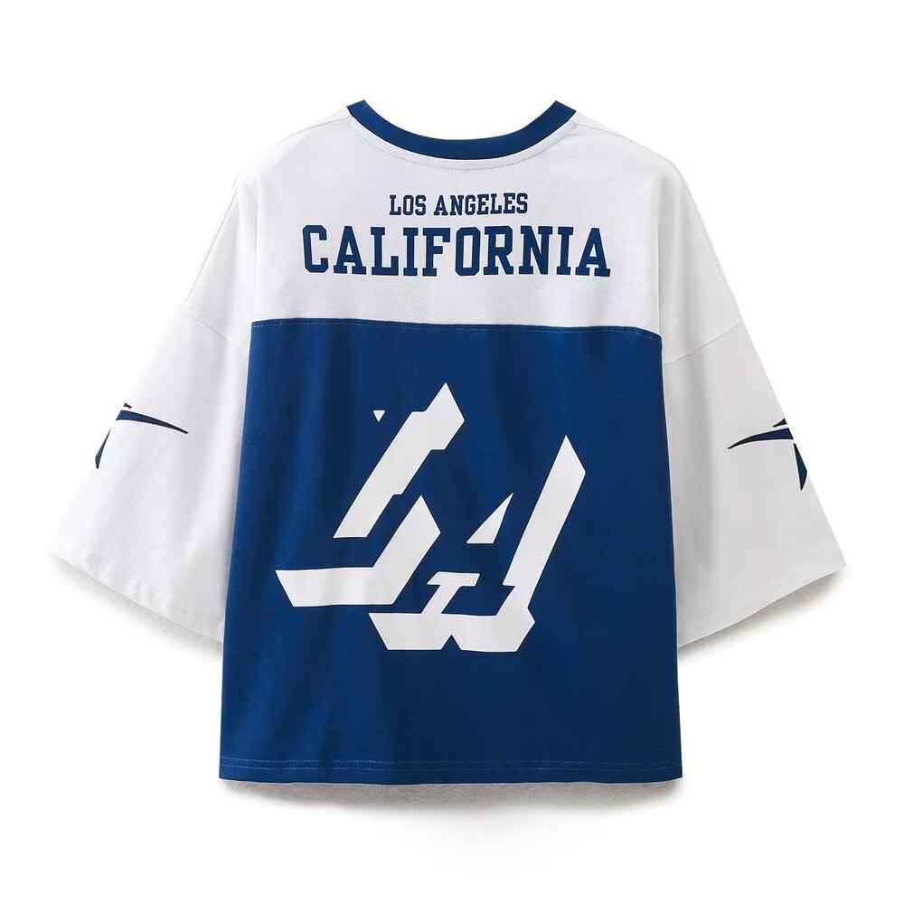 Women Casual Loose Round Neck Short Sleeve Printed T shirt