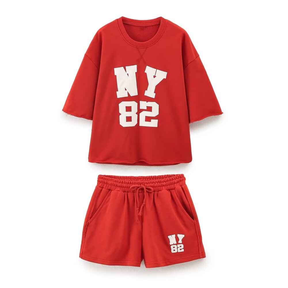 Summer Women Clothing Flannel Sweatshirt Casual Shorts Sets