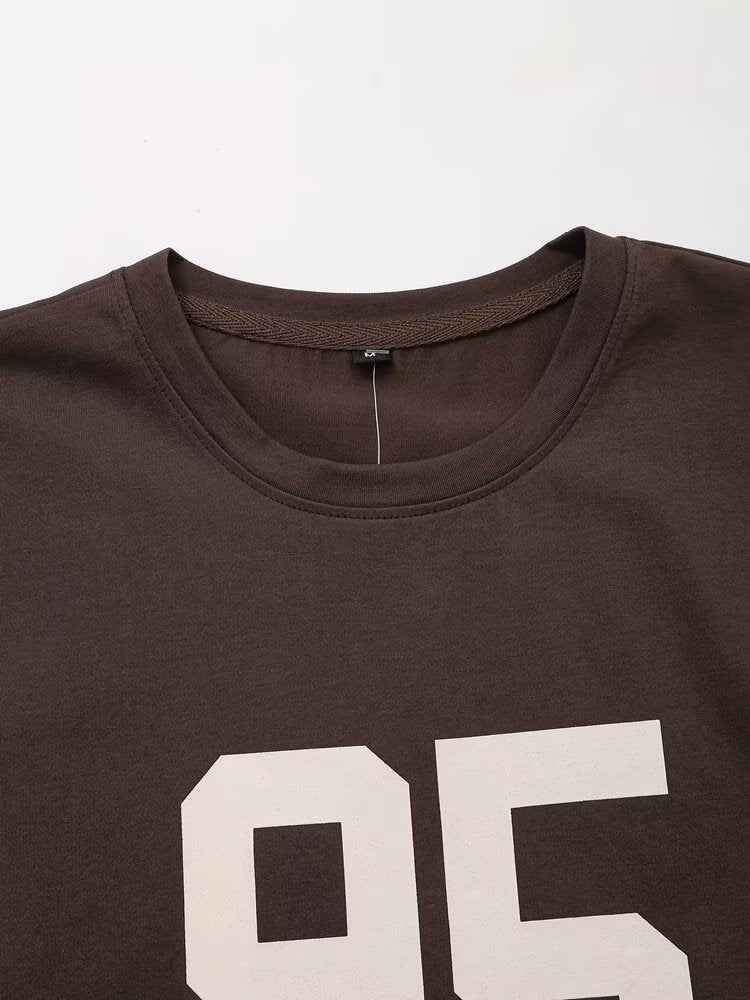 Fall Women Clothing Stylish Simple Casual College T shirt