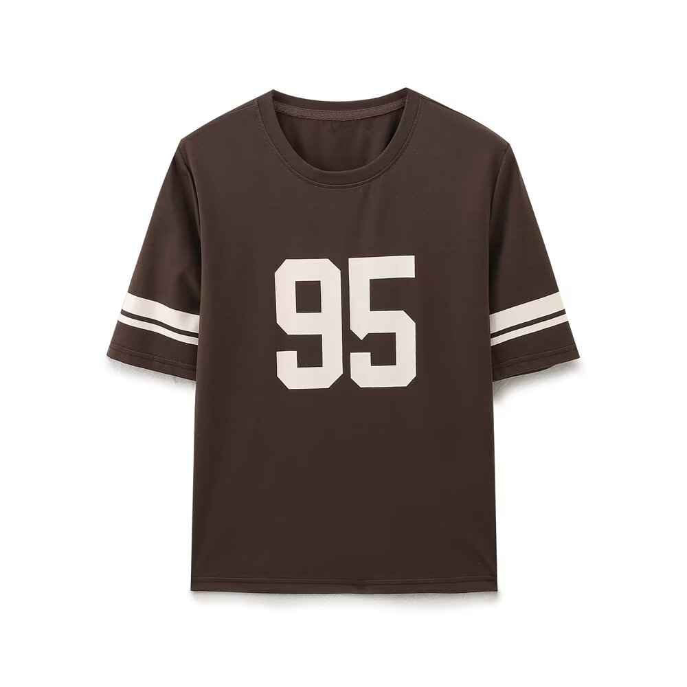 Fall Women Clothing Stylish Simple Casual College T shirt