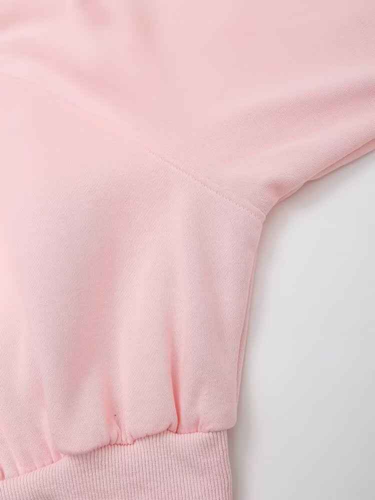 Autumn Women Zipper Ornament Flannel Sweatshirt Skirt Sets