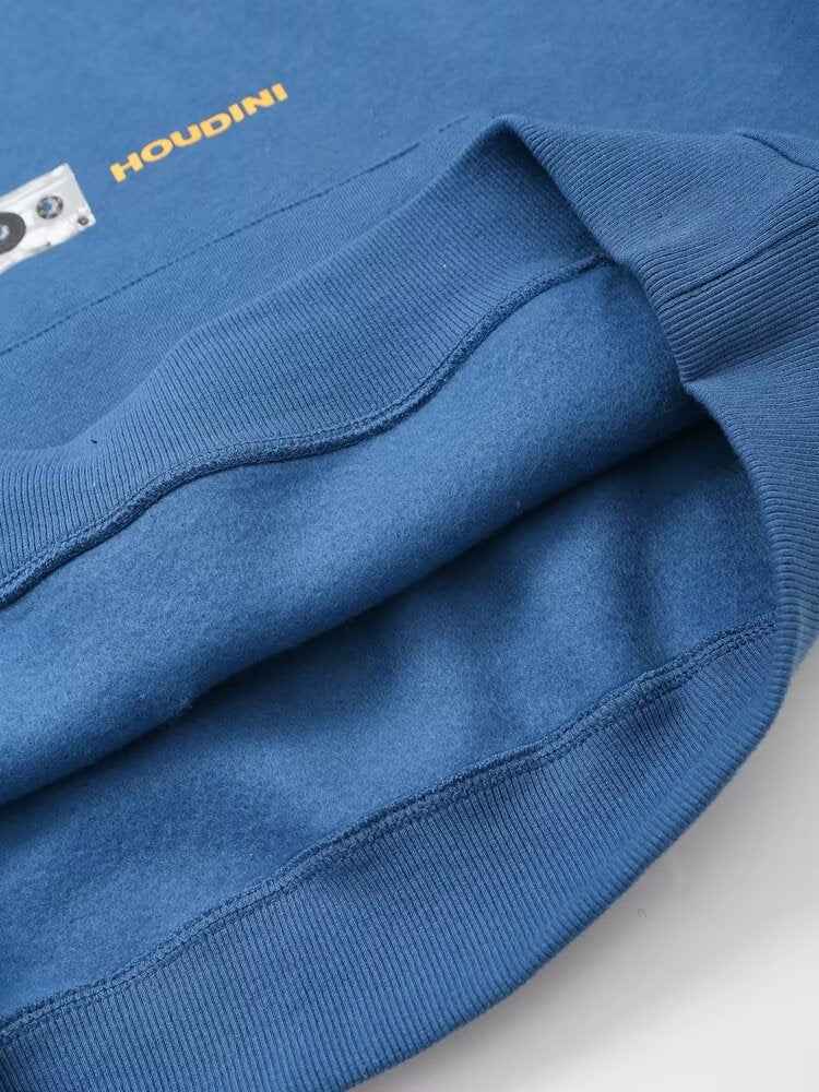 French Casual Loose Idle Sense Letter Graphic Printed Hooded Long Sleeve Sweatshirt