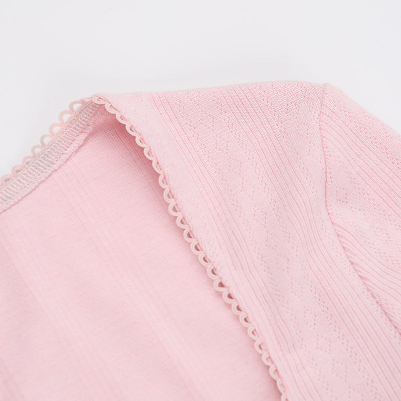 Retro Simple Casual All Match Square Collar Top Women Comfortable Solid Color Button Cardigan Long Sleeve - ALZO