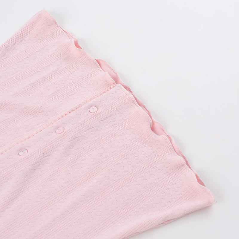 Retro Simple Casual All Match Square Collar Top Women Comfortable Solid Color Button Cardigan Long Sleeve