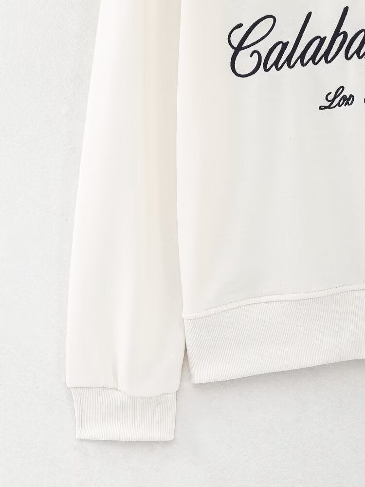 Spring Casual Collared Classic Printed All Matching Sweatshirt - ALZO