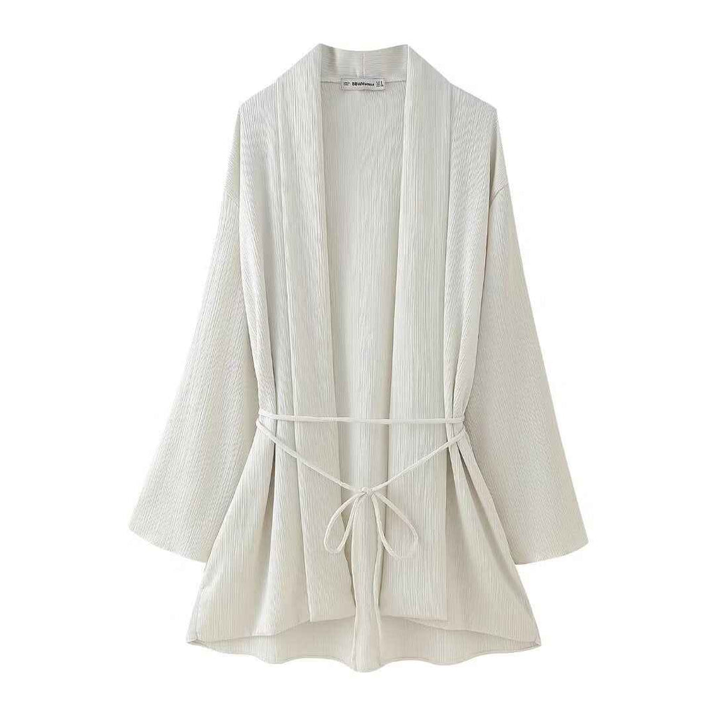 Women Clothing Two Piece Sets Loose Lace up Lead Peplum Top Wide Leg Trousers