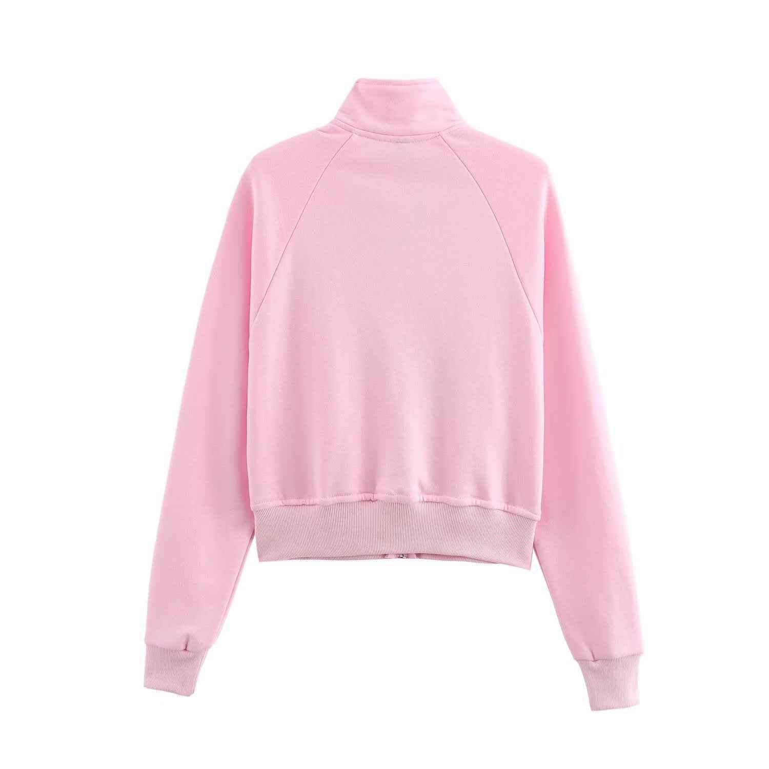 Women Clothing Long Sleeve Zipper Jacket Coat High Waist Flared Pants Sweater Set