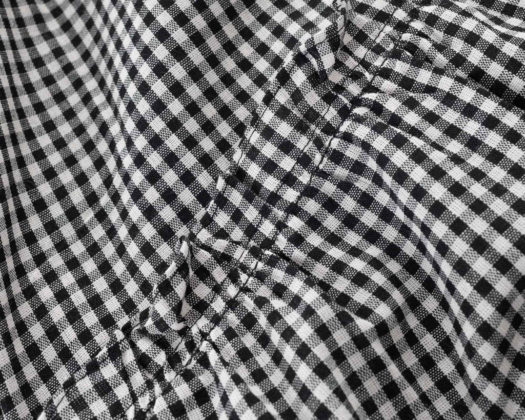 Winter Summer Vacation Casual Elastic Waist Stitching Plaid Big Hem Skirt