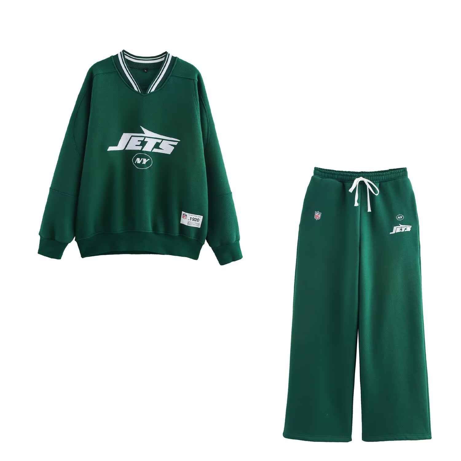 Spring Sweater Loose Casual Wide Leg Pants Sports Niche Pant Sets