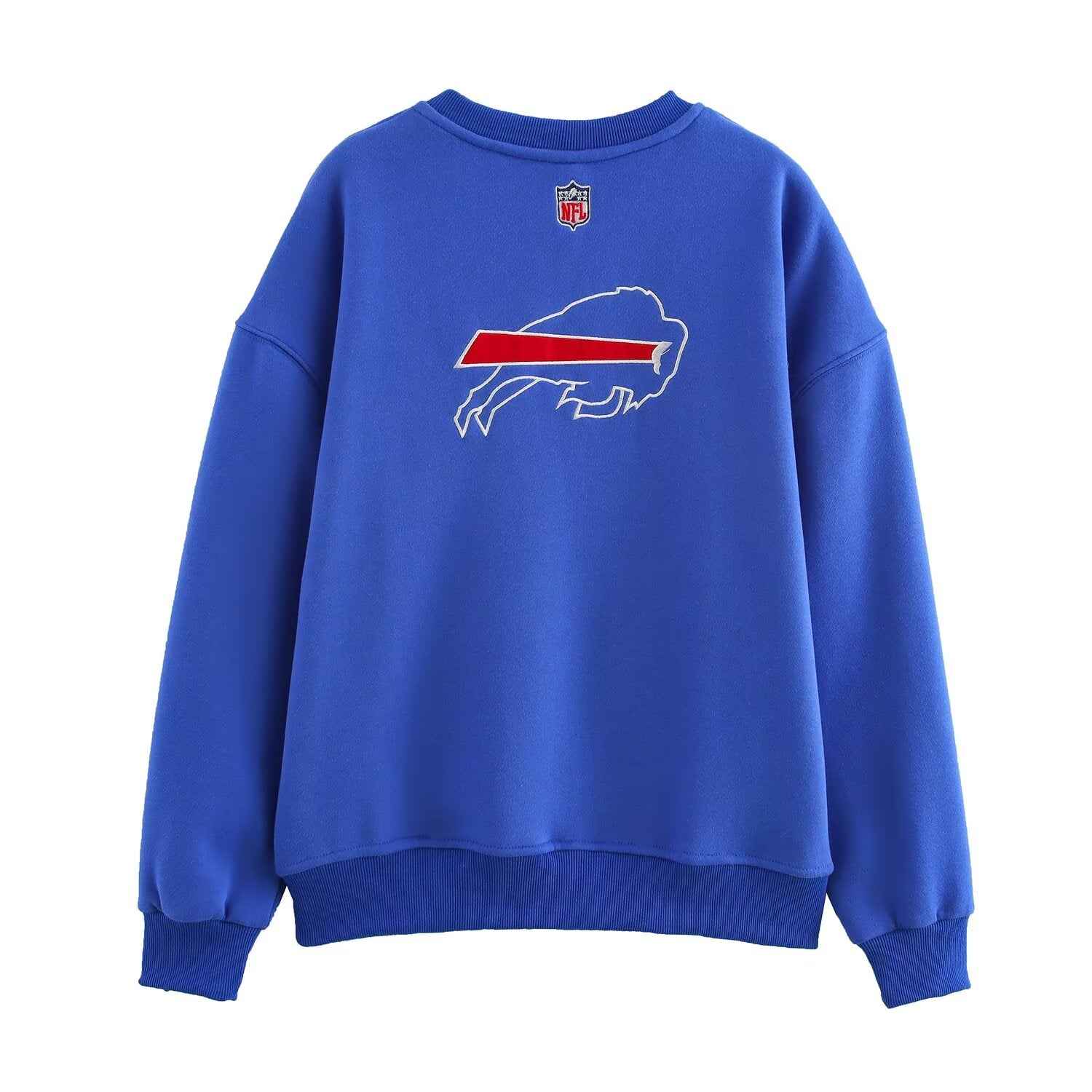 Fall Retro Loose All Match Letters Printed round Neck Long Sleeve Sweater