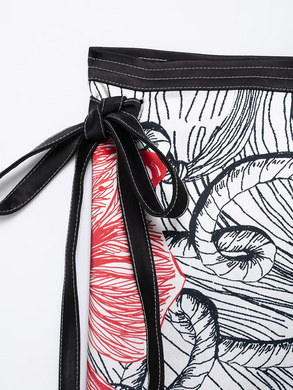 Spring Fashionable Printed Two Sided Sarong Skirt One Piece Skirt - ALZO