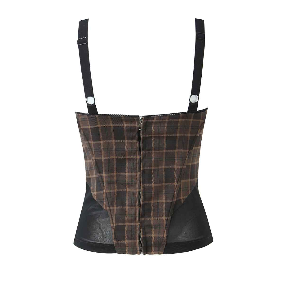 Spring Two Piece Sets Minority Sling Top Skirt Grid Slim