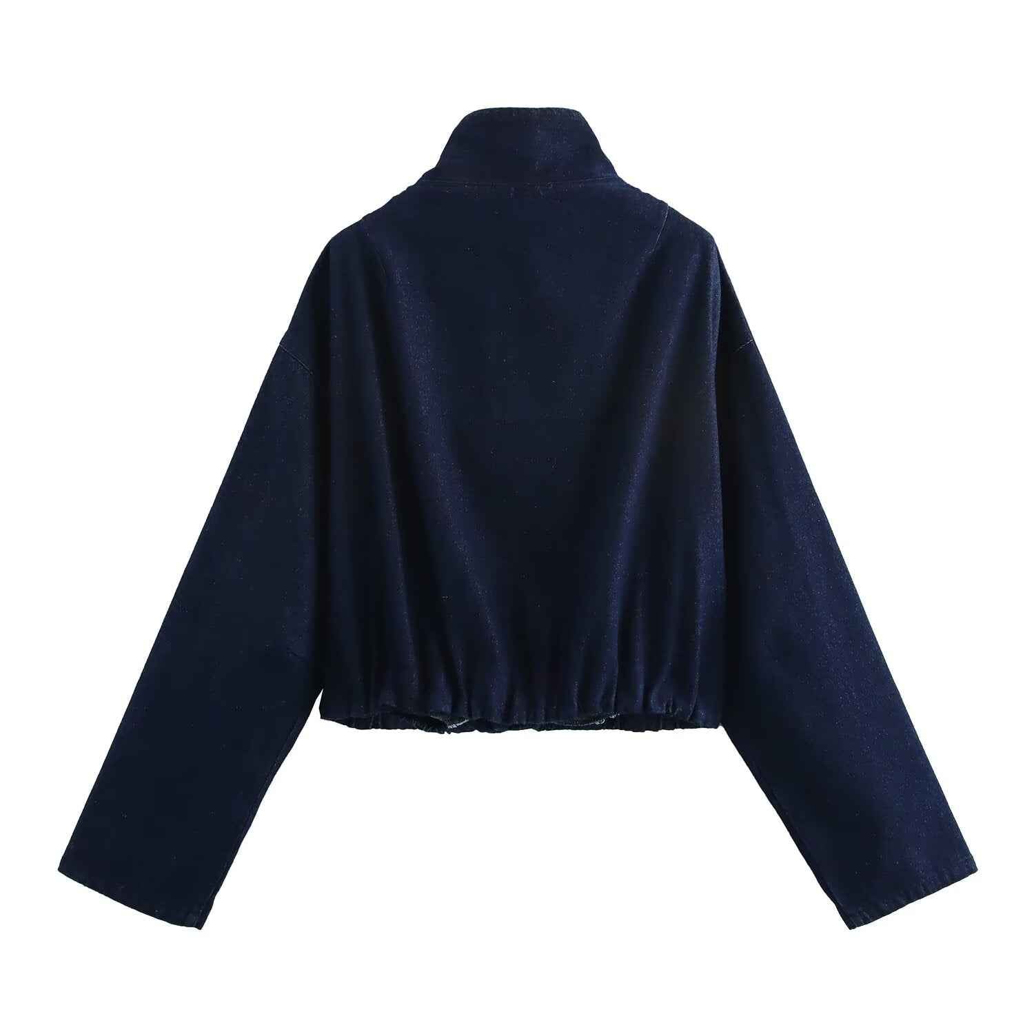 Spring Stitching Stripe Belt Denim Coat Trousers Sets