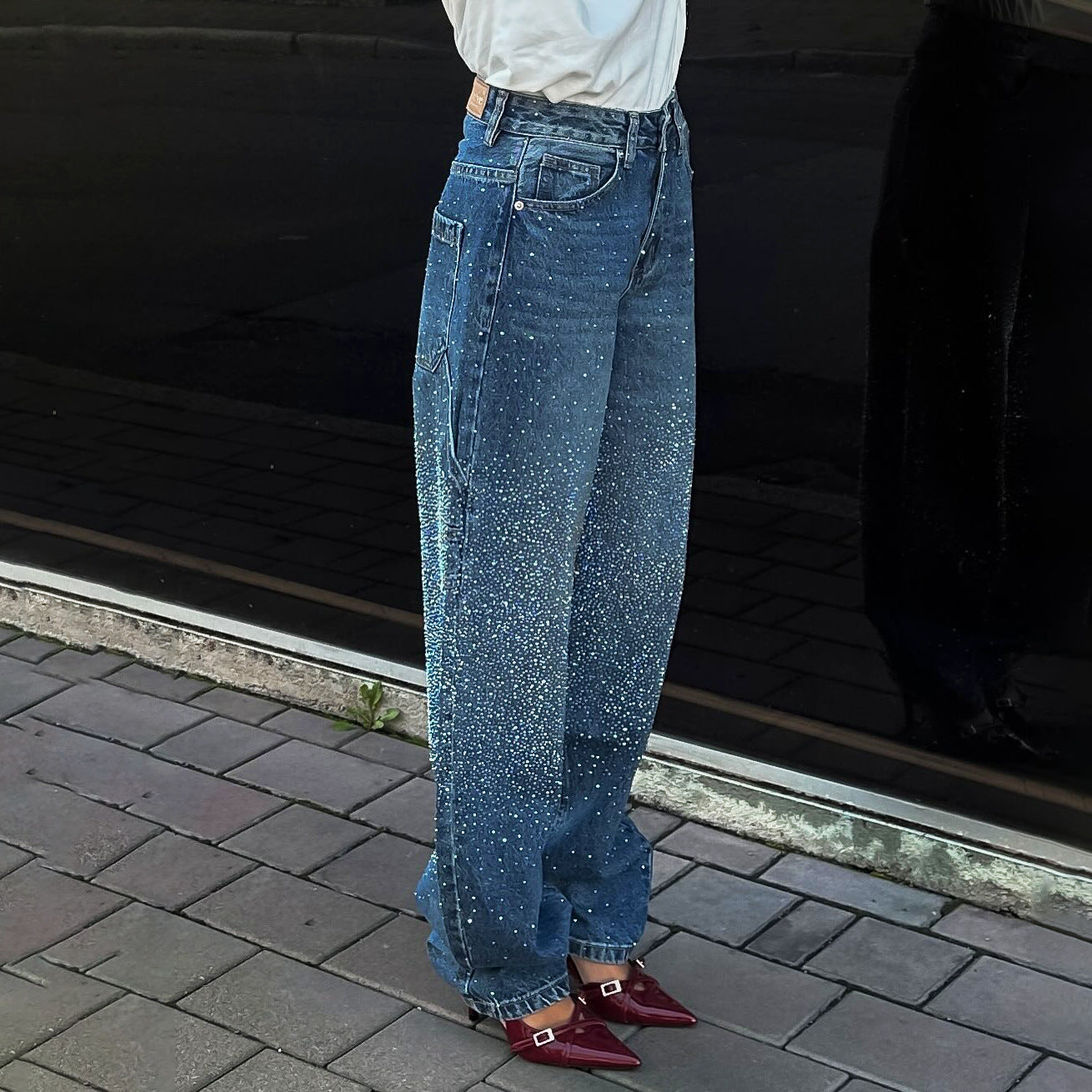 Spring Simple Loose Straight Jeans Women - ALZO