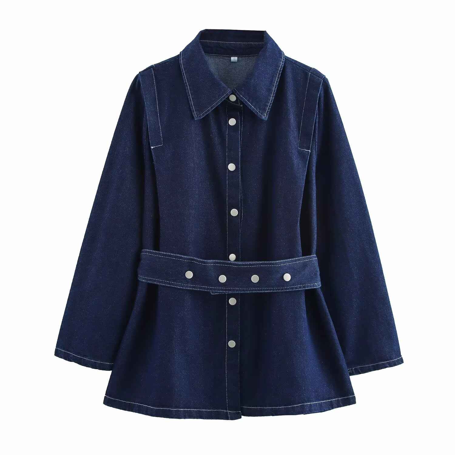 Spring Denim Top Baggy Coat Wide Leg Pants Minority All Match Pant Sets