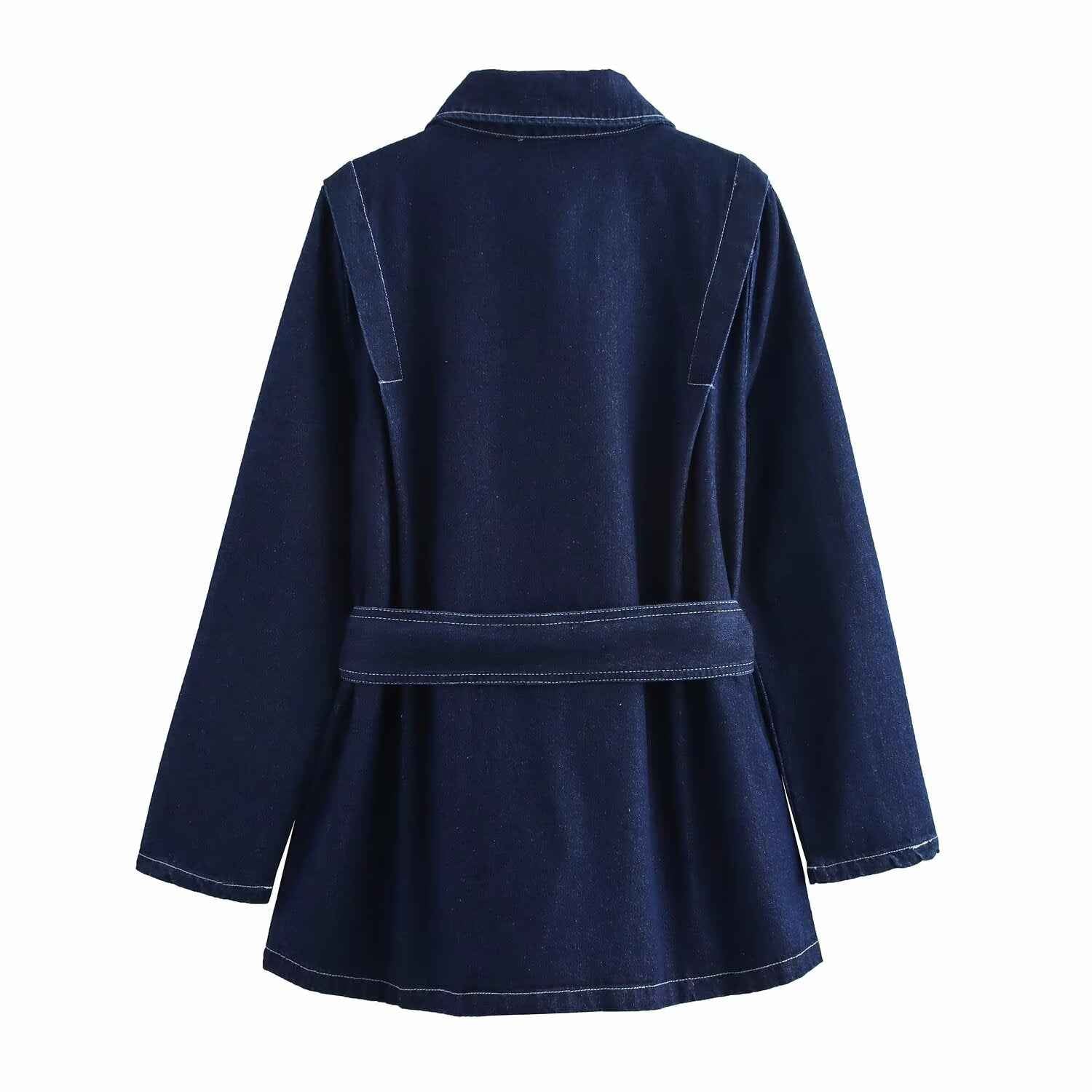 Spring Denim Top Baggy Coat Wide Leg Pants Minority All Match Pant Sets