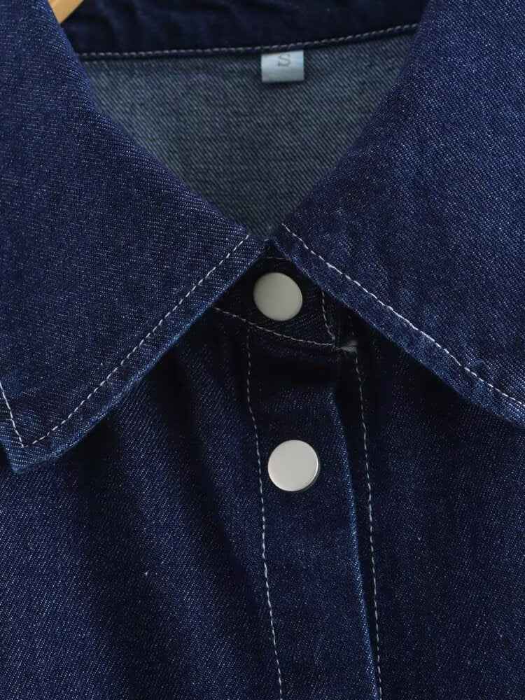 Spring Denim Top Baggy Coat Wide Leg Pants Minority All Match Pant Sets