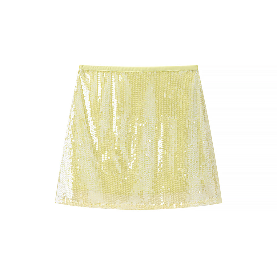 Women Clothing Sexy Sequined Narrow Waist Ultra Short Fashionable Skirt Hip Skirt - ALZO