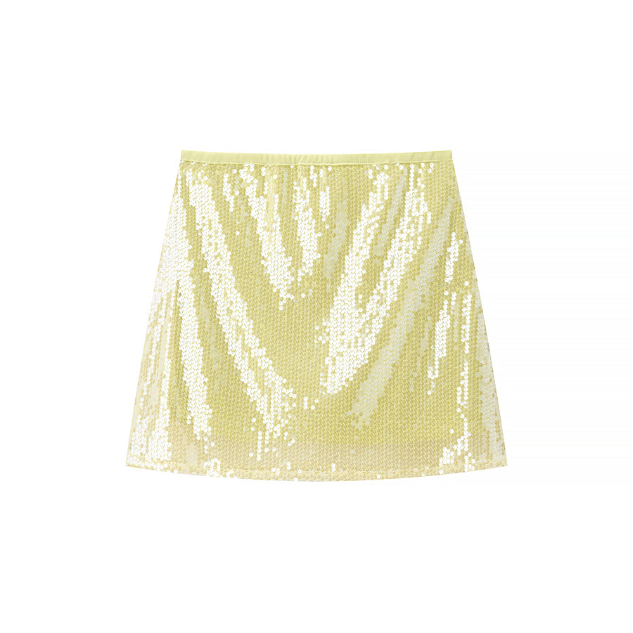 Women Clothing Sexy Sequined Narrow Waist Ultra Short Fashionable Skirt Hip Skirt - ALZO