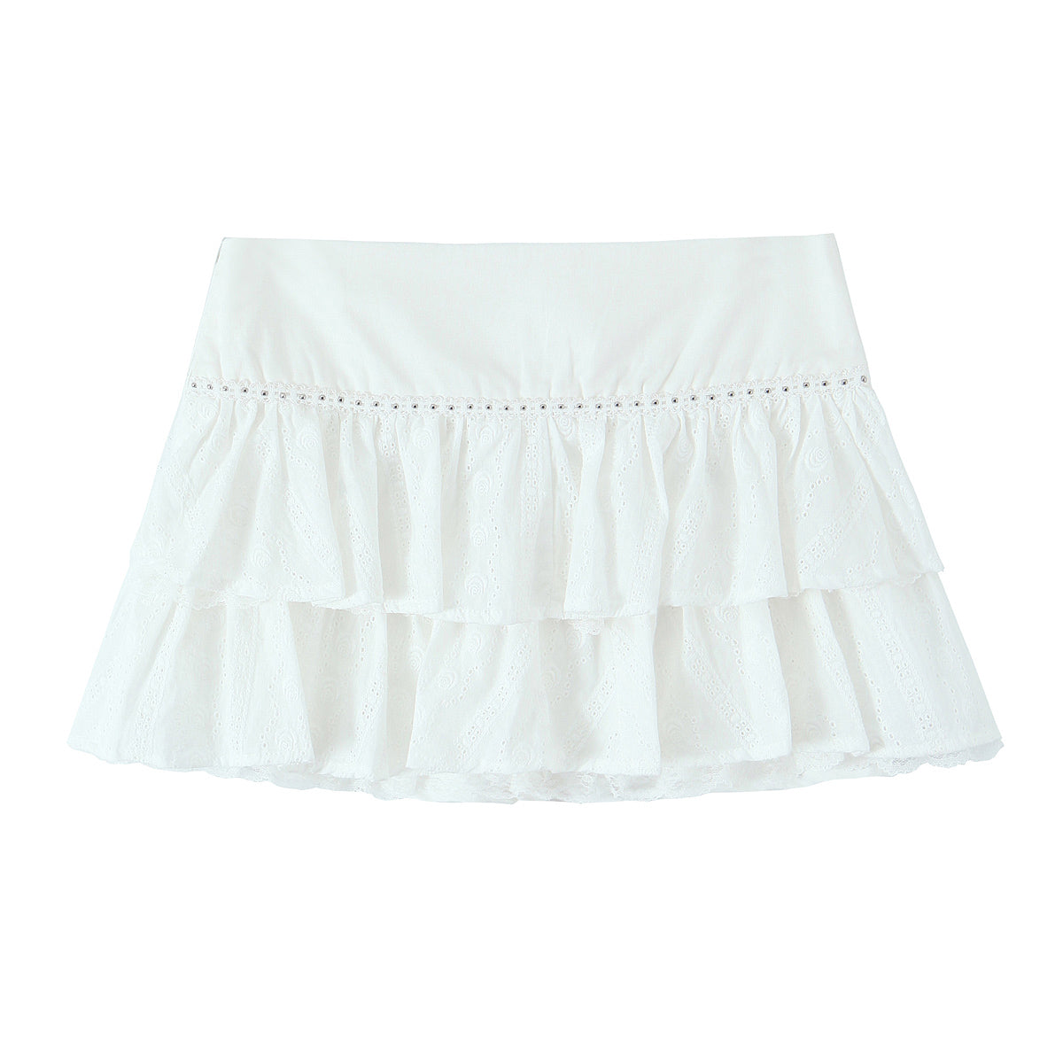 Spring French Sexy Sweet Embroidered Jacquard Stitching Lace Lace Cake Skirt Trousers Skirt - ALZO