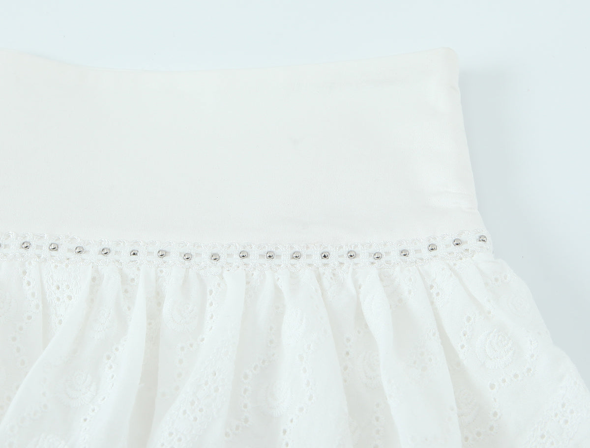 Spring French Sexy Sweet Embroidered Jacquard Stitching Lace Lace Cake Skirt Trousers Skirt - ALZO