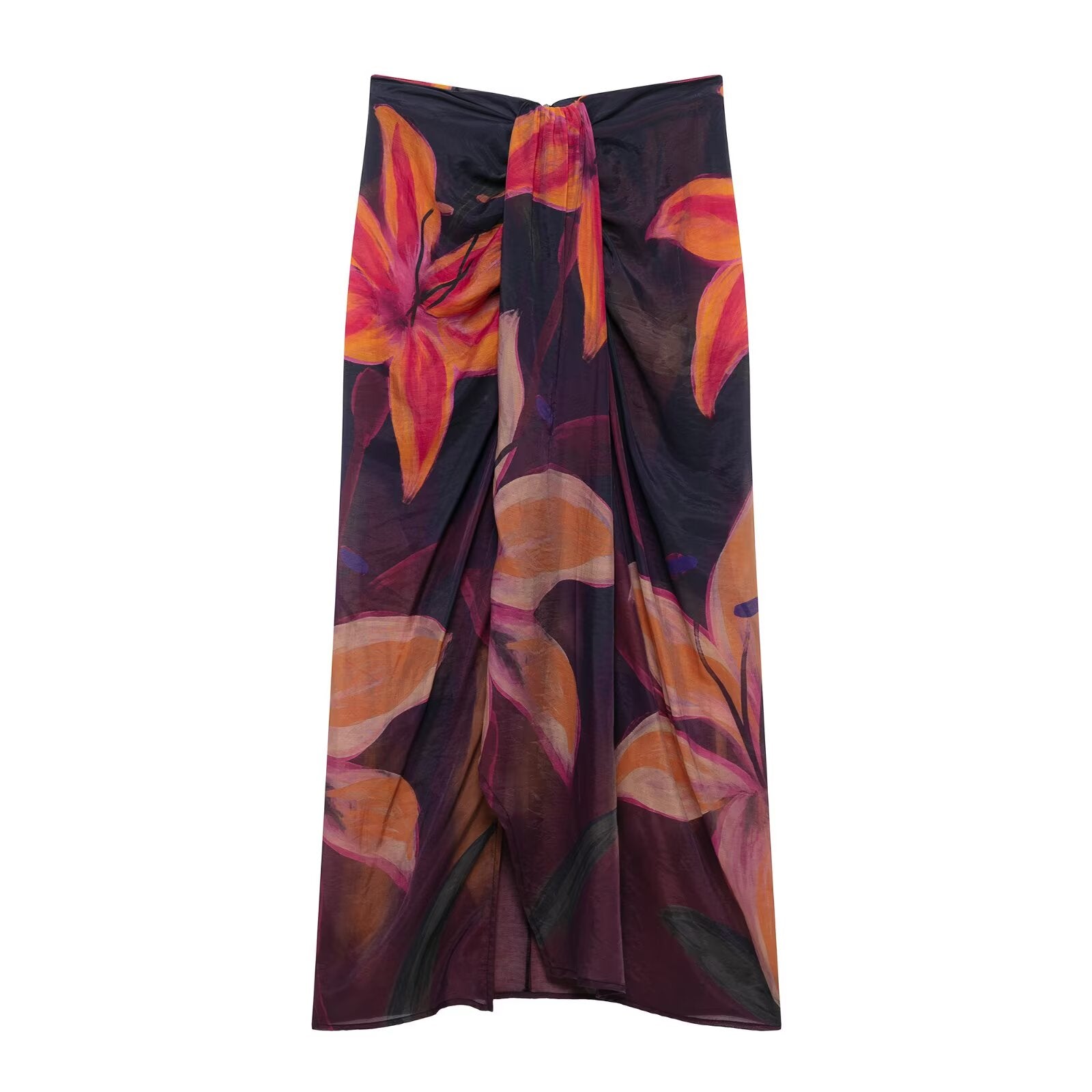 Spring Women Clothing Stylish Simple Floral Print Wrapping Towel Skirt - ALZO