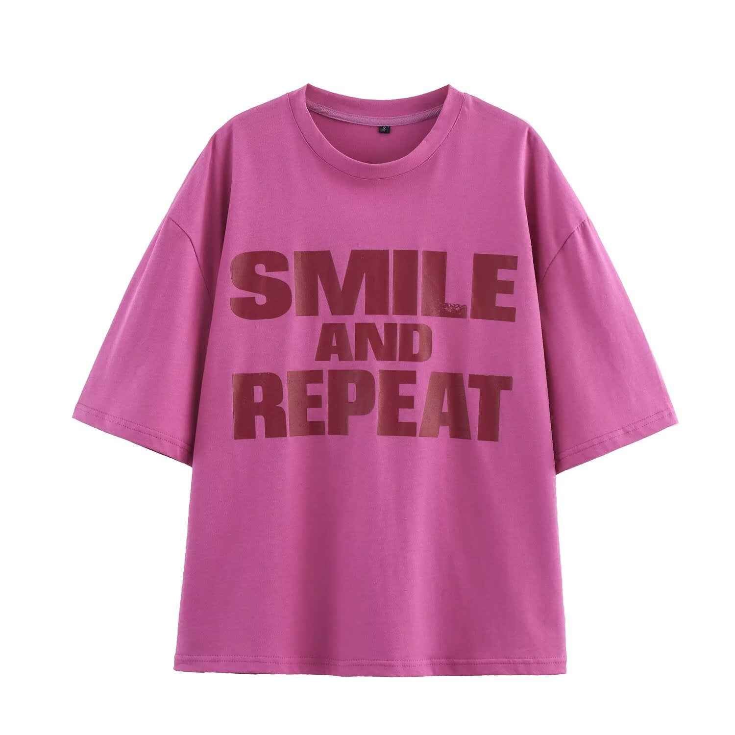 Women Clothing Classic Printed Washed T shirt