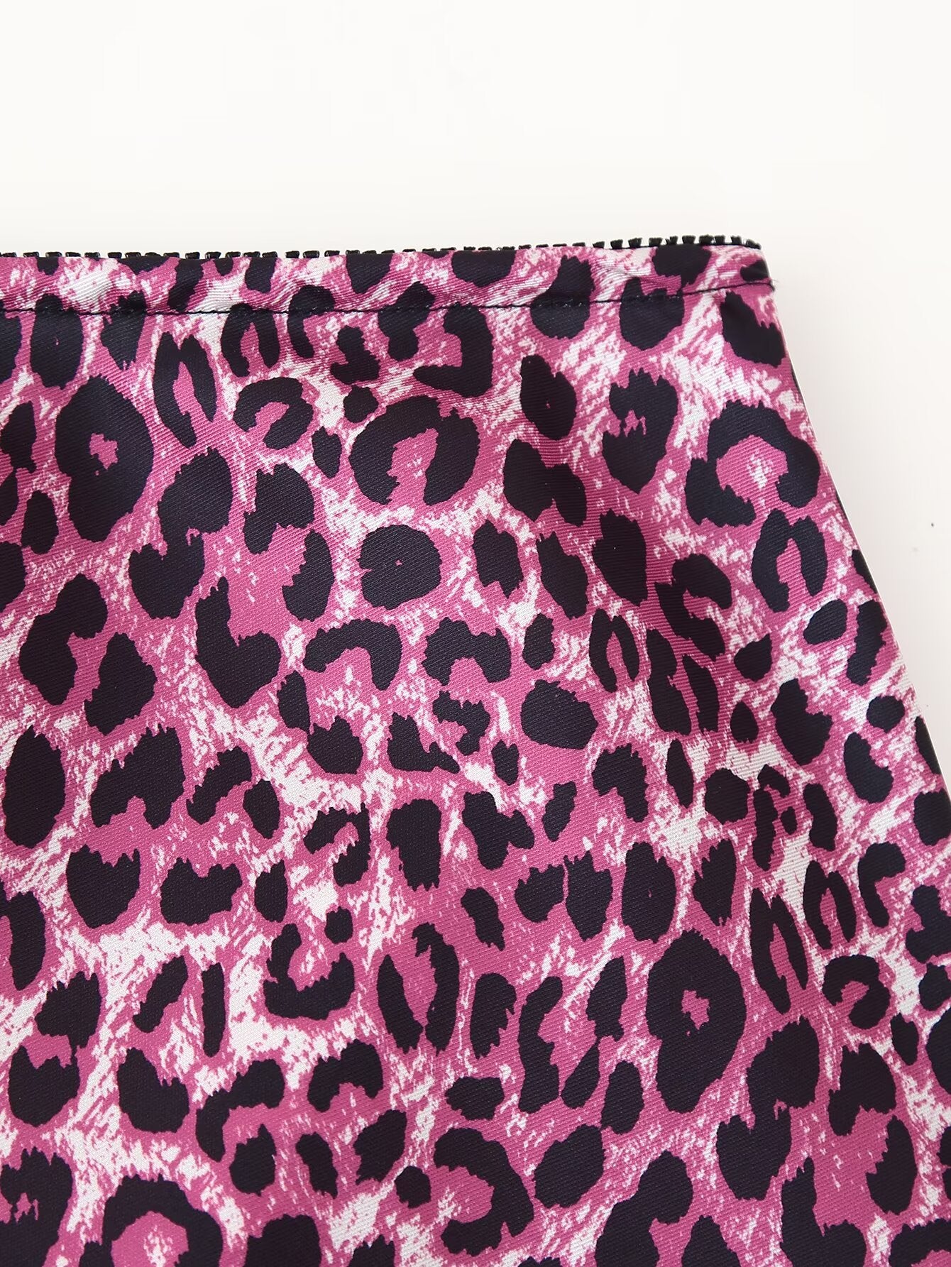 Spring Summer Women Clothing Fashionable Elegant Silk Satin Texture Leopard Print Skirt - ALZO