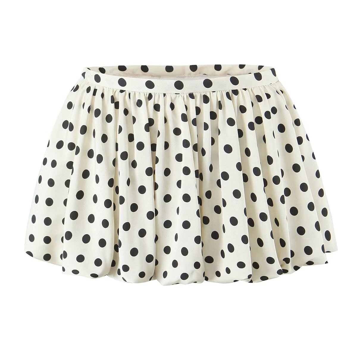 Spring Summer Women Clothing Fashionable Polka Dot Design Sexy Bud Ultra Short Skirt - ALZO