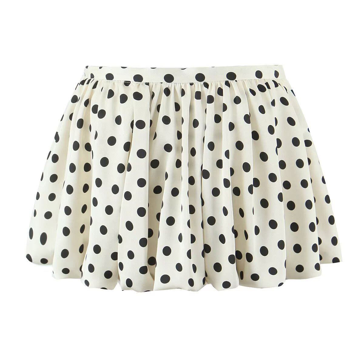 Spring Summer Women Clothing Fashionable Polka Dot Design Sexy Bud Ultra Short Skirt - ALZO