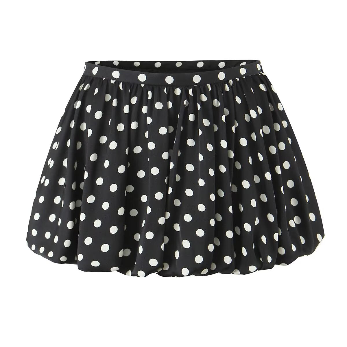 Spring Summer Women Clothing Fashionable Polka Dot Design Sexy Bud Ultra Short Skirt - ALZO