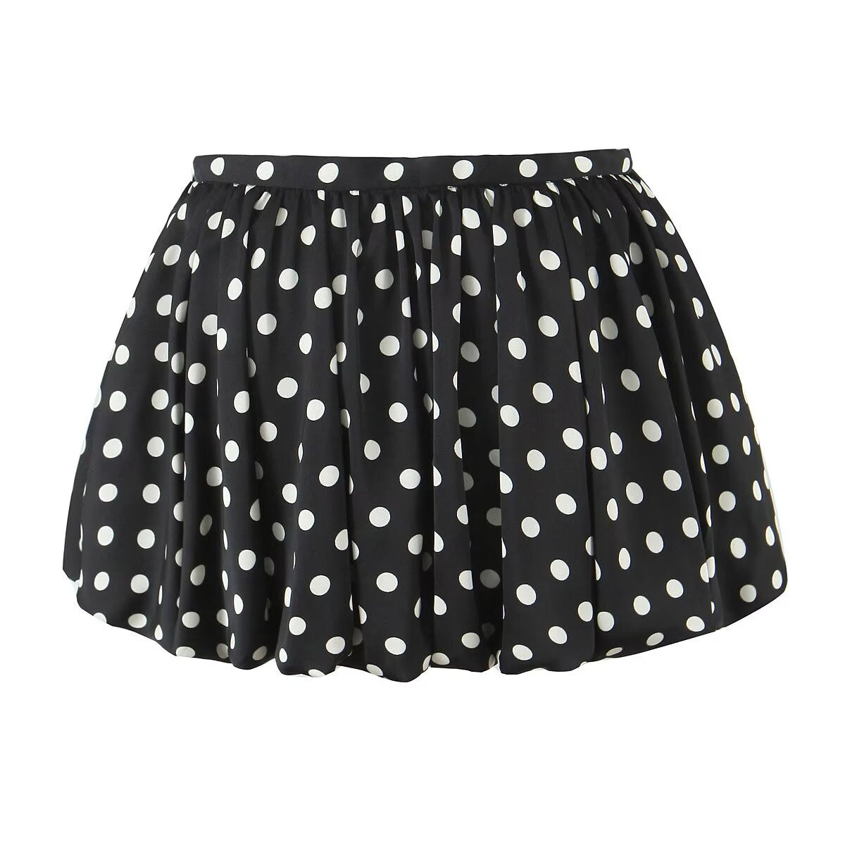 Spring Summer Women Clothing Fashionable Polka Dot Design Sexy Bud Ultra Short Skirt - ALZO