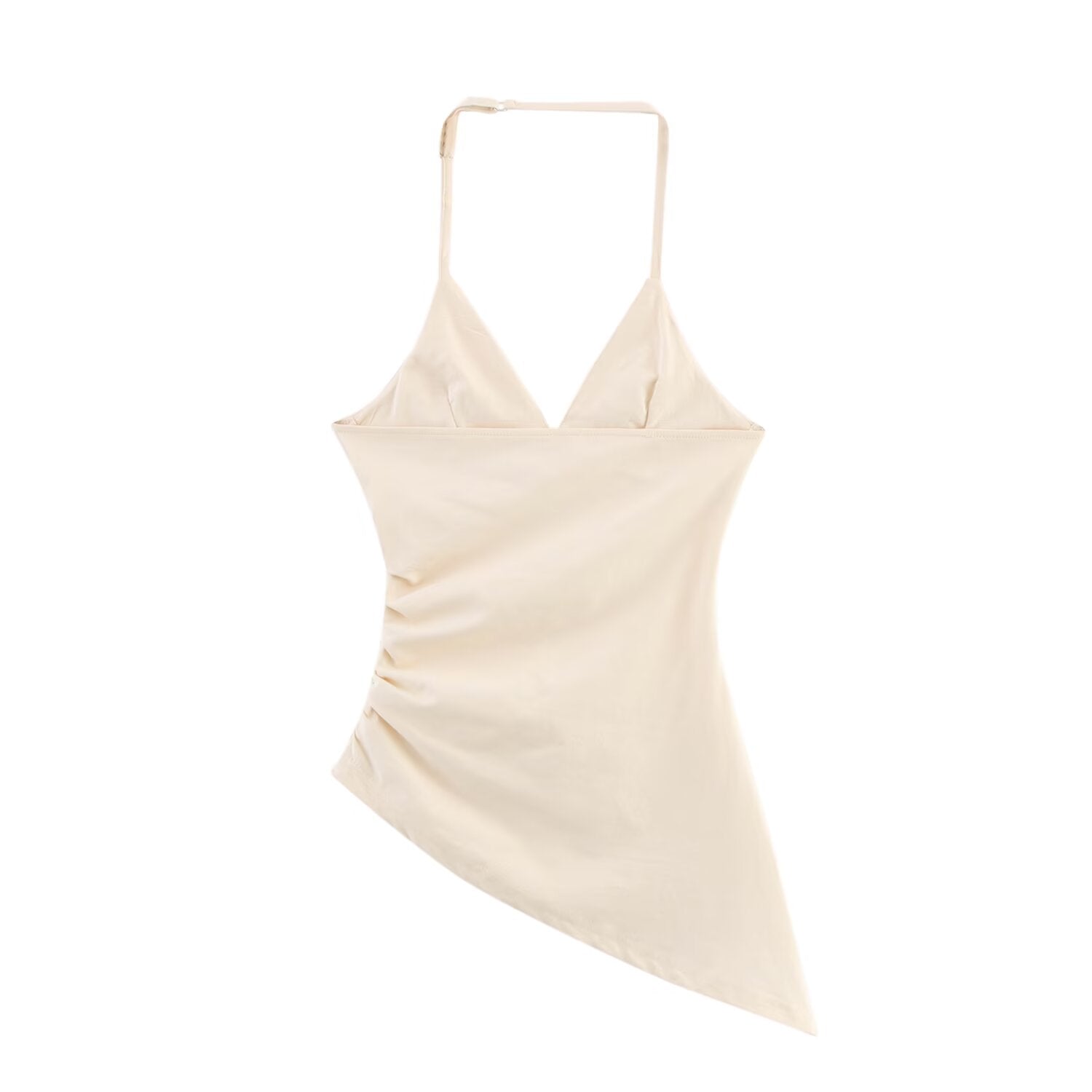 Women Clothing Summer V neck Sexy Pleated Sling Top Slim Fit Inner Wear All Matching - ALZO
