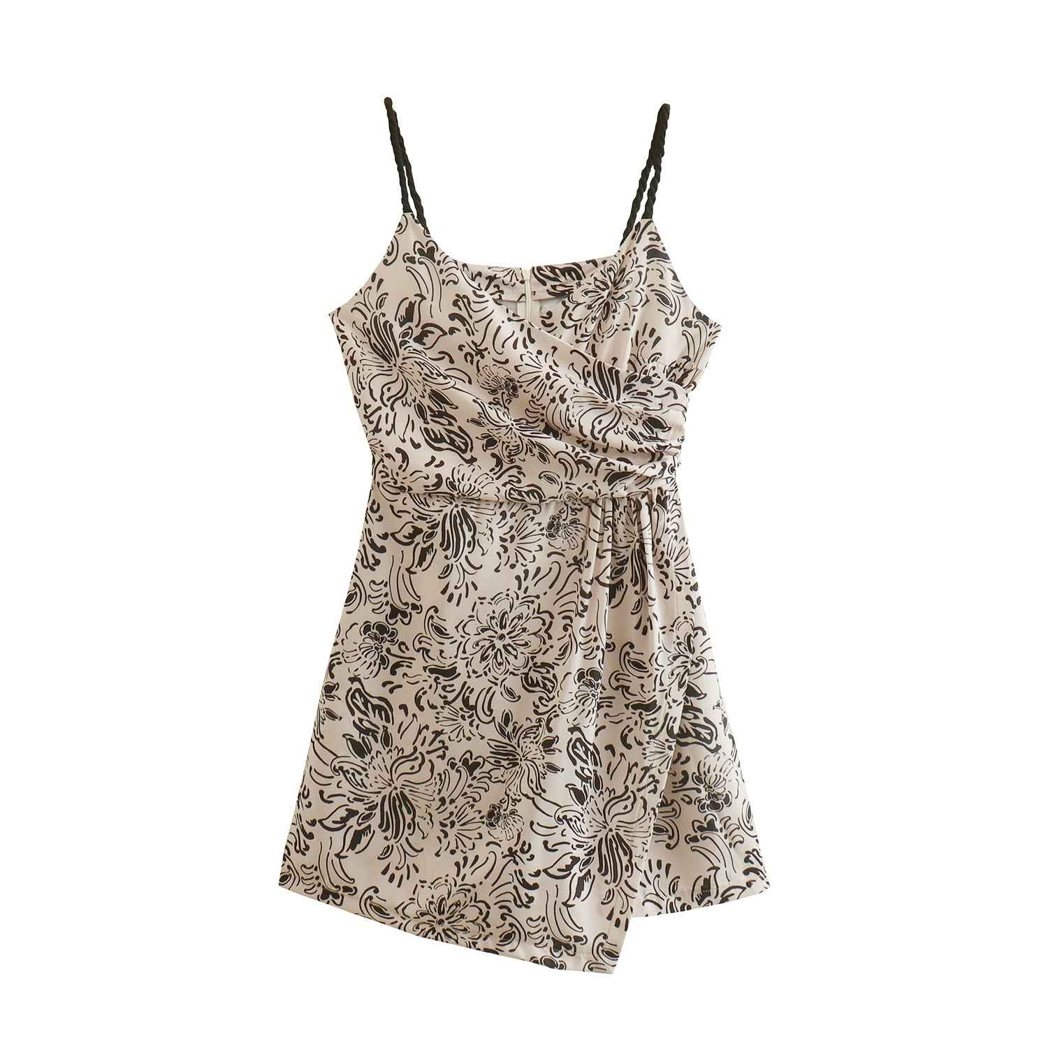Summer Vacation Jumpsuit Spaghetti Strap Floral Print Sexy Thin Breathable Comfortable Home