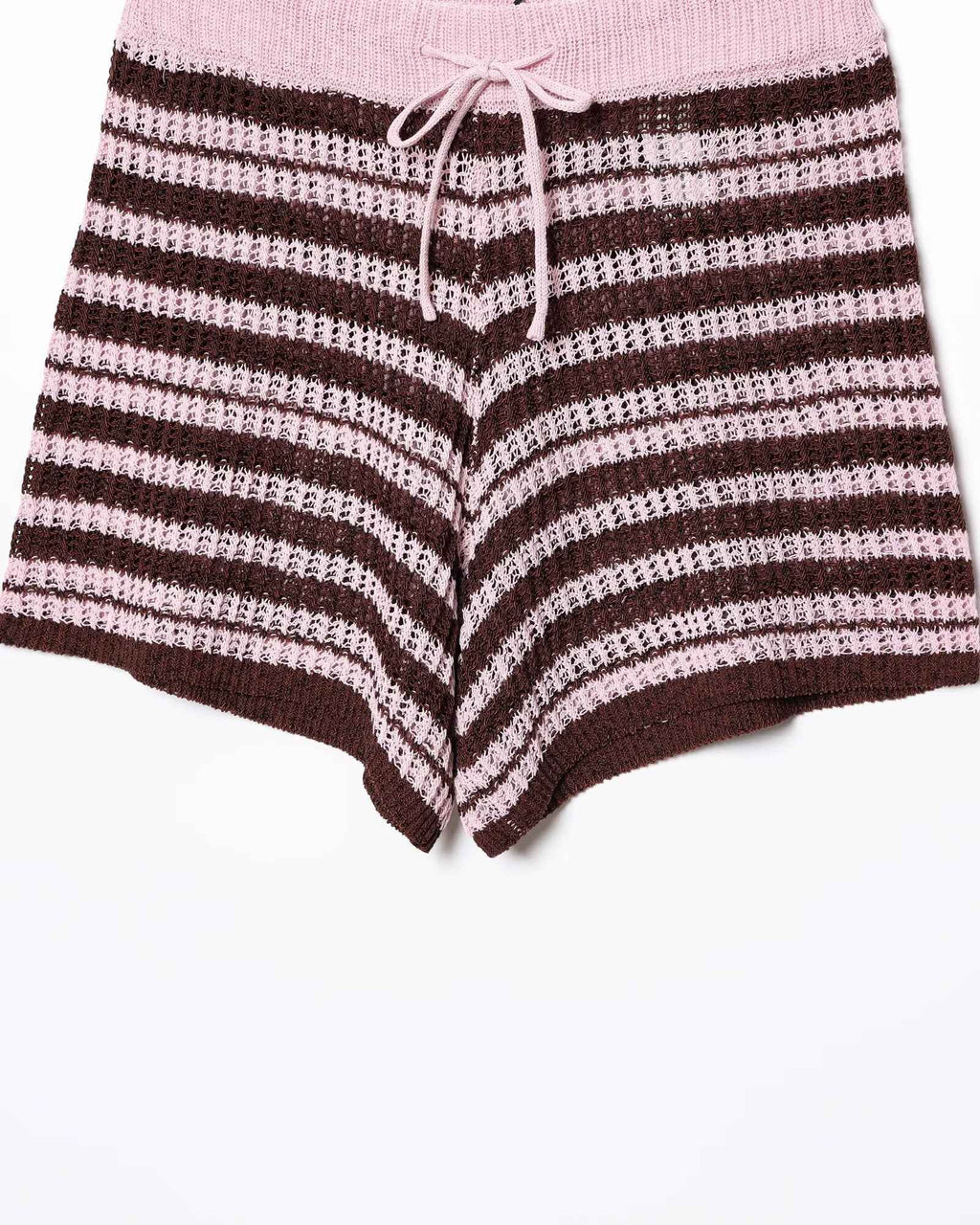 Lace up Spring Design Shorts Knitted Top Polo Collar Short Sleeve Casual Suit