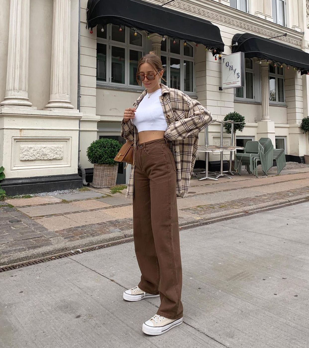 High Waist Straight Loose Brown Denim Trousers Draping Chocolate Street sexy Sneakers Pants Women Clothing - ALZO