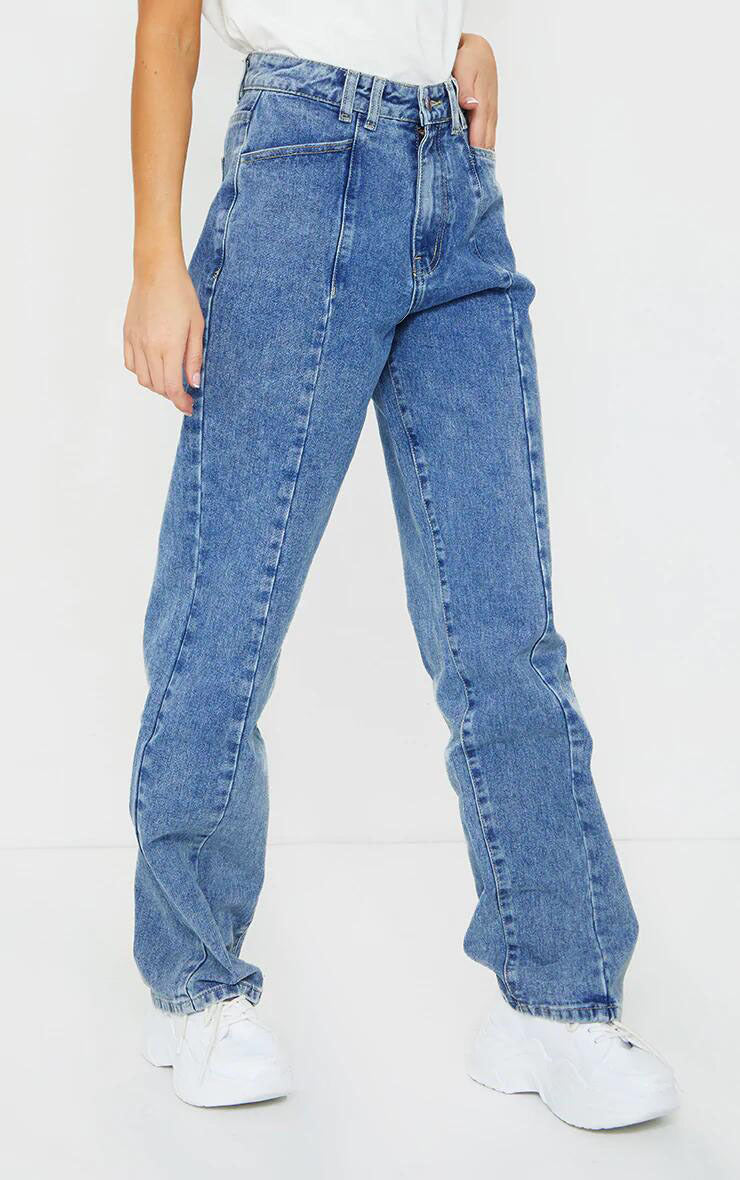 Women Clothing High Waist Light Blue Loose Straight Drooping Denim Pants Daddy Tappered Pants Harem sexy Sneakers Pants - ALZO