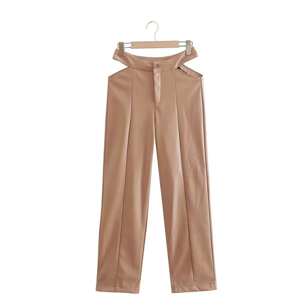 Women Wide Leg Leather Pants Leather Pants Trousers Women Clothin