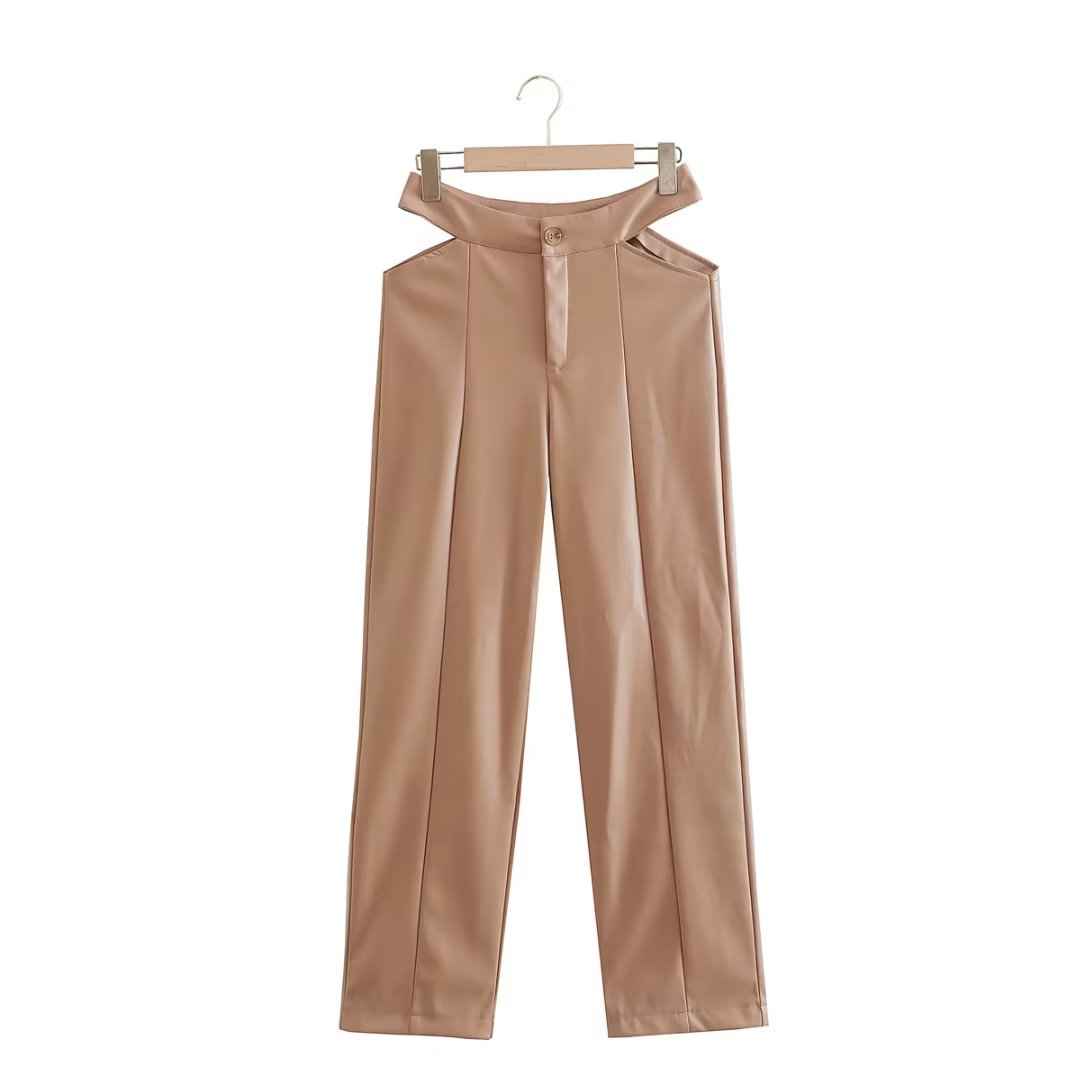 Women Wide Leg Leather Pants Leather Pants Trousers Women Clothin