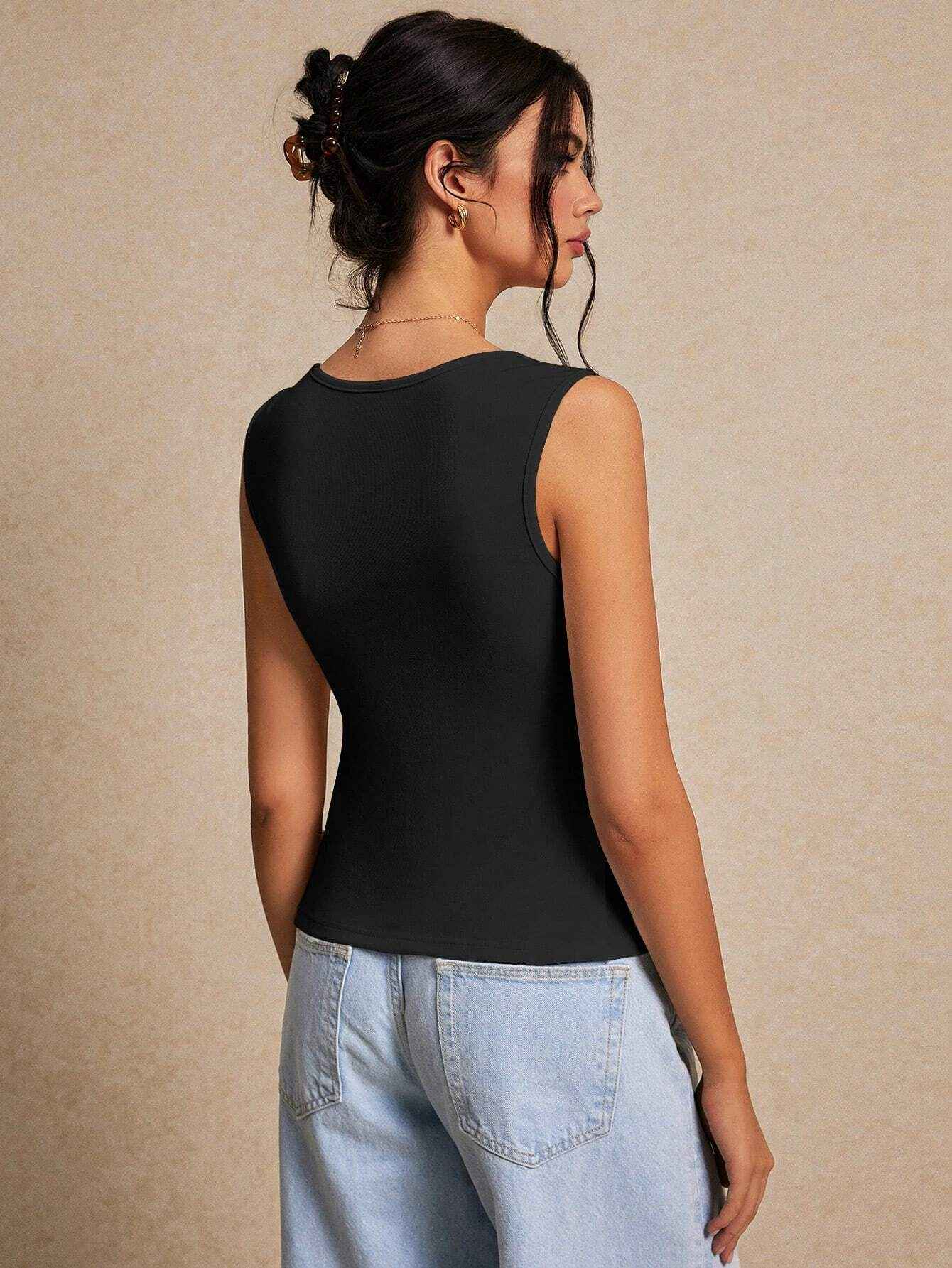 Spring Summer Women Clothing Sexy Intellectual Vest Lace up Cardigan Design Blouse