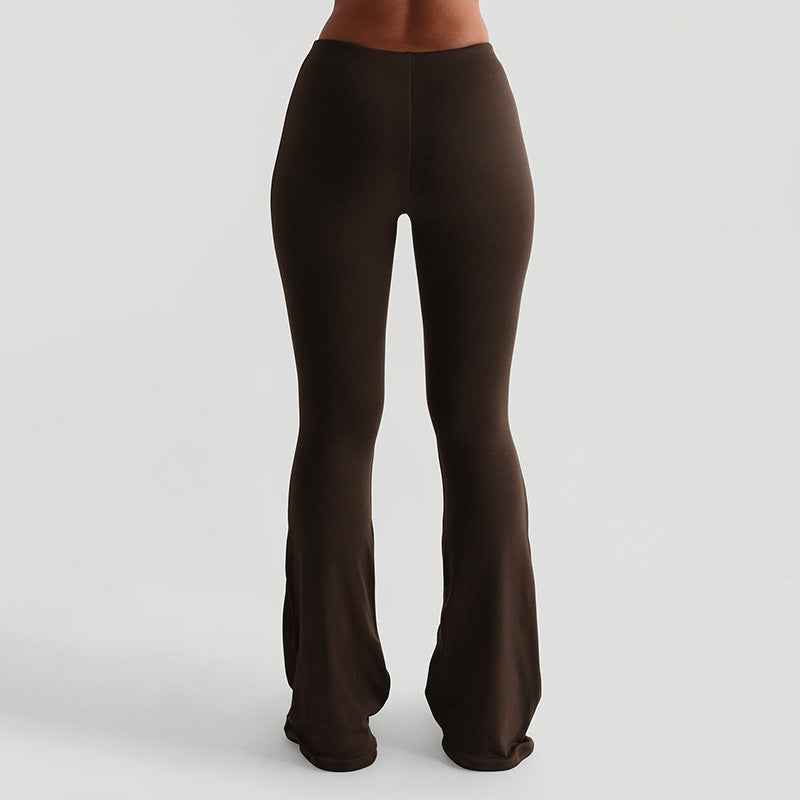 Autumn Women Fashionable Sexy Fitted Boot Cut Casual Trousers