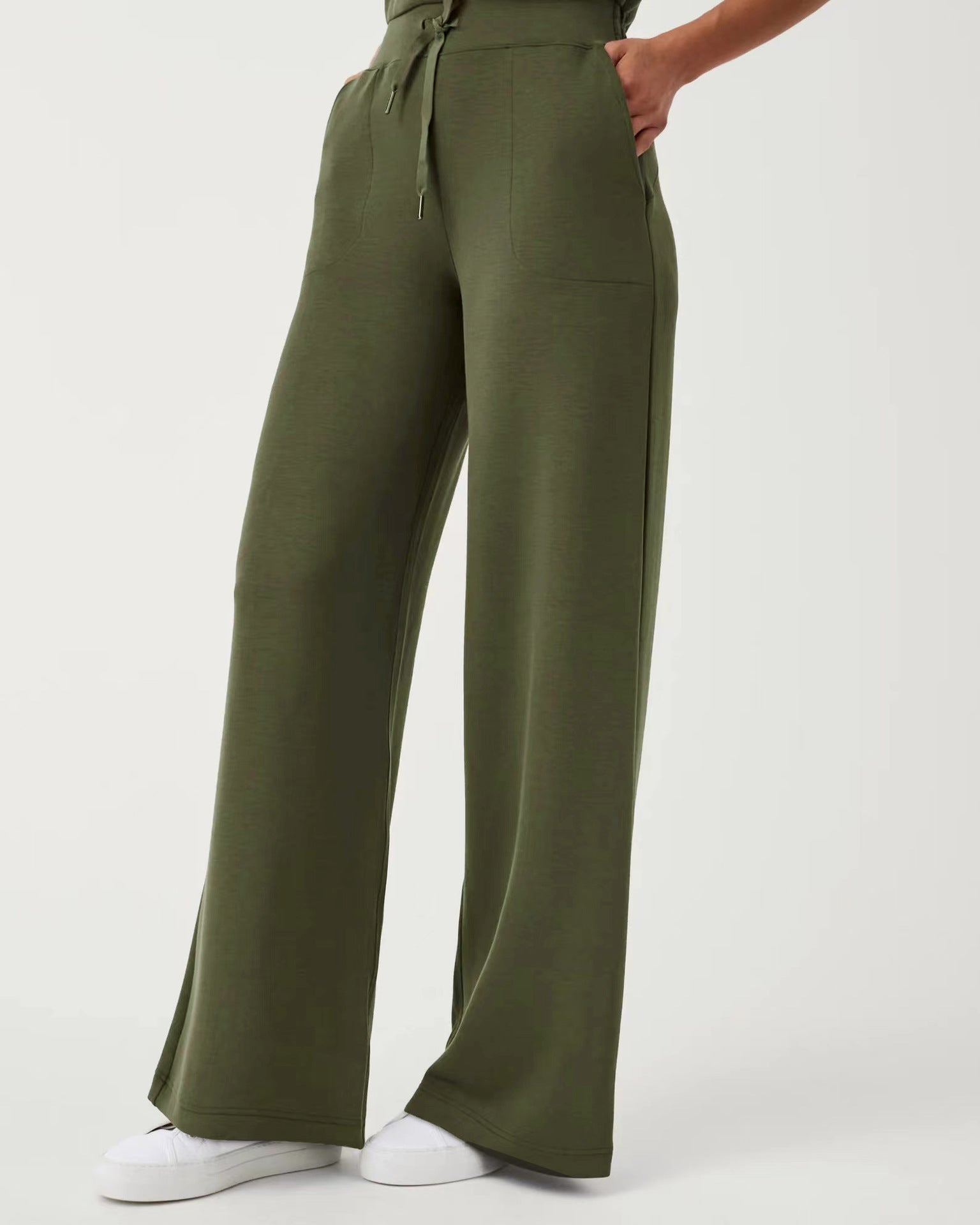 Women Jumpsuit Autumn Casual Clothing Sleeveless Wide Leg Trousers Jumpsuit - ALZO