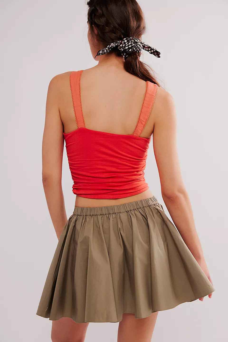 Spring Summer Women Clothing Pleating Contrast Color Sexy Small Vest Women