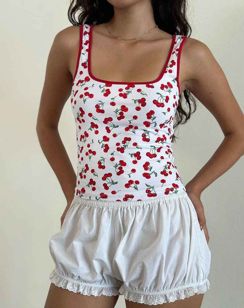Autumn Winter Fresh Cherry Sexy Women Clothing Top Vest